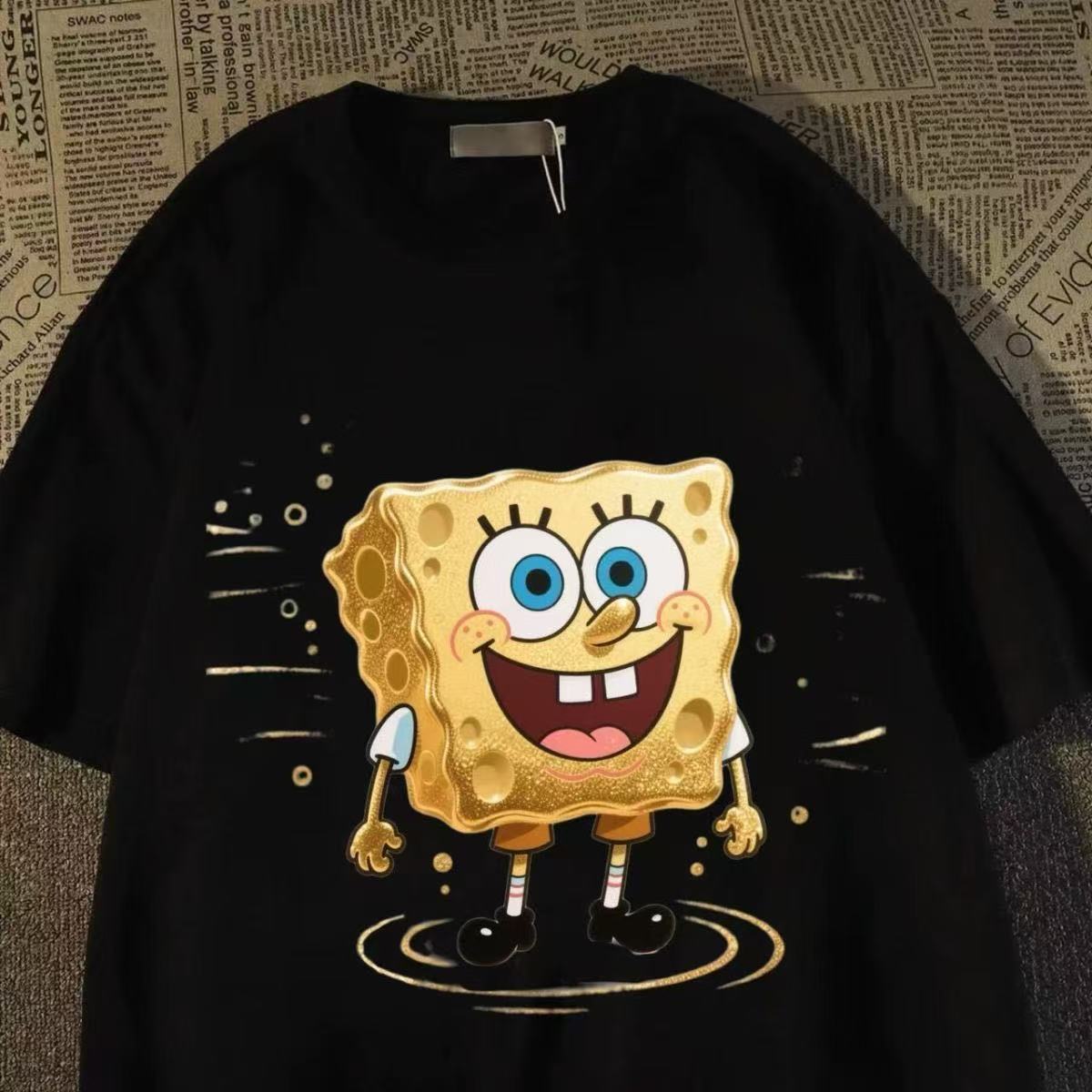 Men'S Shoes For Crews - Vintage SpongeBob Print T‑Shirt for Men