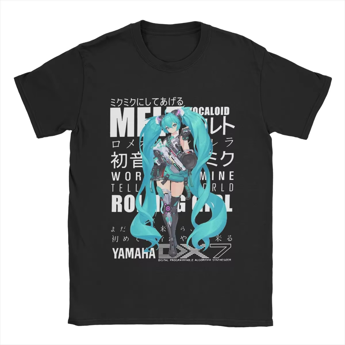 Men'S Shoes For Crews - Hatsune Miku Cartoon T-shirt for Men