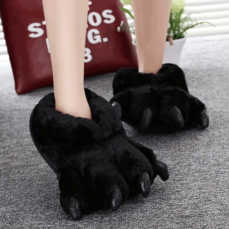 Men Shoes Black - Size 35-43 Black Animal Paw Shoes