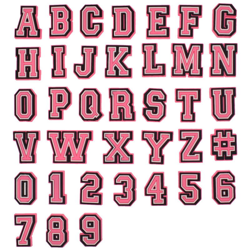 Pink Letter Shoe Charms for Cr - Men Shoes Jeans review and price