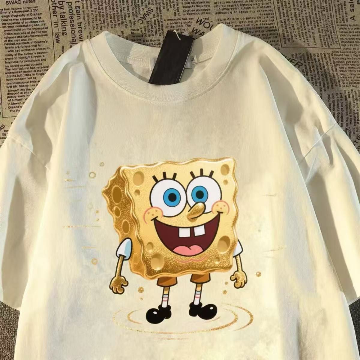 Vintage SpongeBob Print T‑Shir - Men'S Shoes For Crews review and price