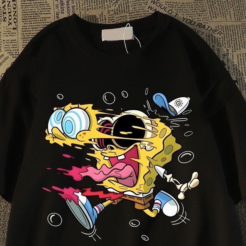 Vintage SpongeBob Print T‑Shir - Men'S Shoes For Crews review and price
