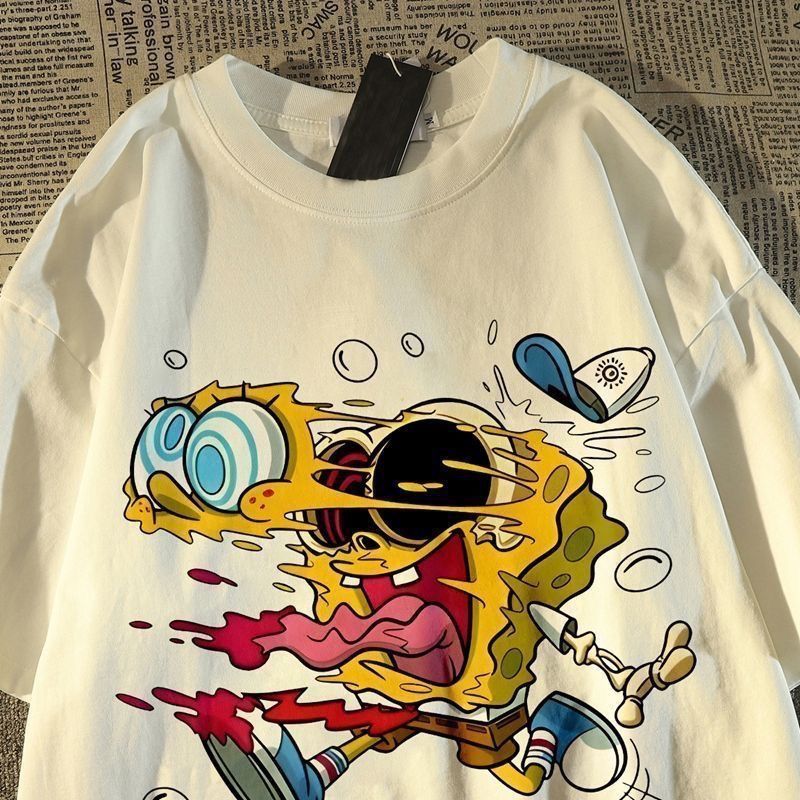 Vintage SpongeBob Print T‑Shir - Men'S Shoes For Crews review and price