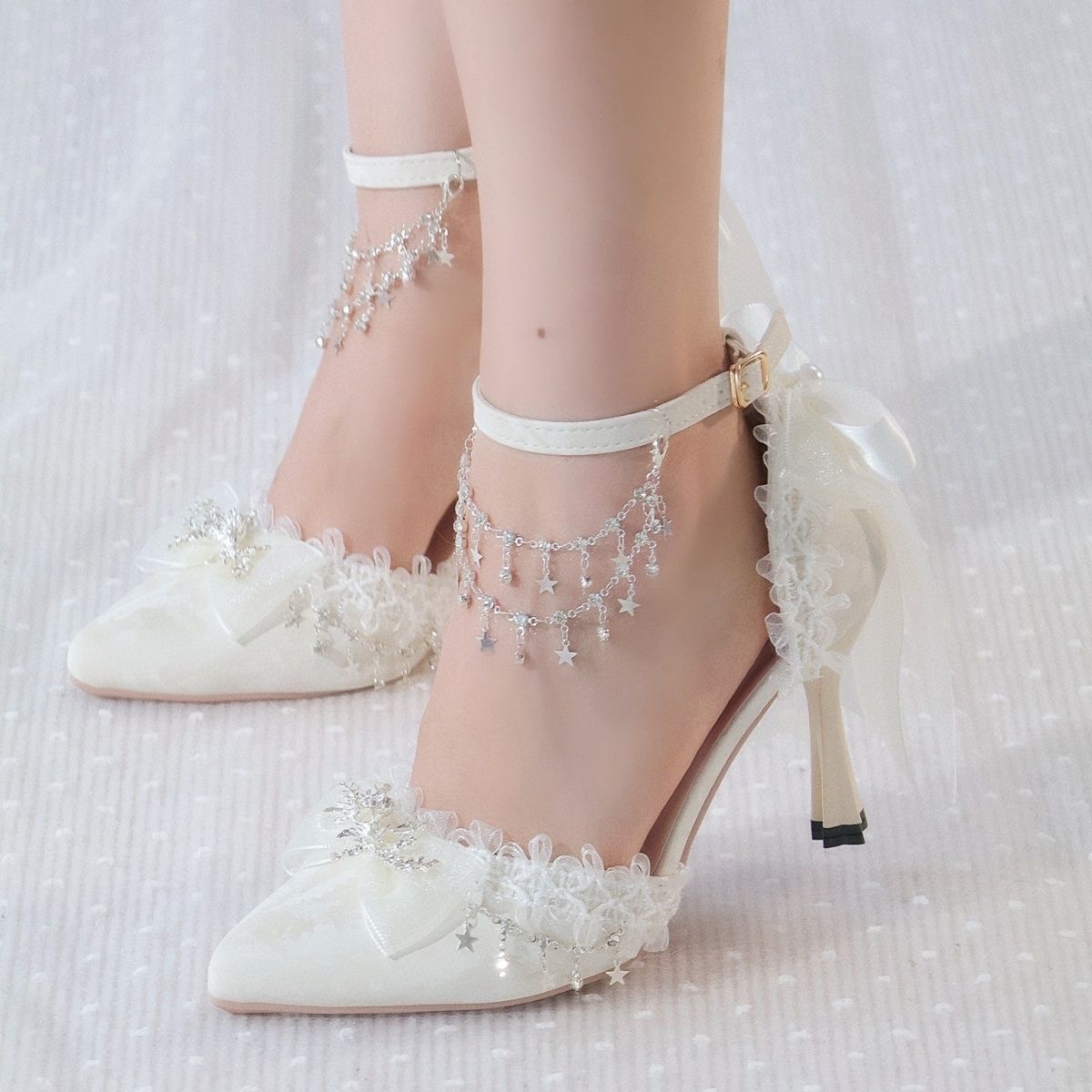 Lolita Female Shoes Heels Whit - Men Shoes H&M review and price