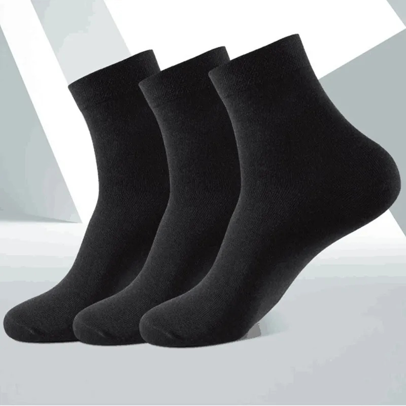 3 Pairs Black Men Socks Cotton - Men'S Shoes For Crews review and price